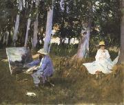 Claude Monet Painting at the Edge of a Wood (mk18), John Singer Sargent